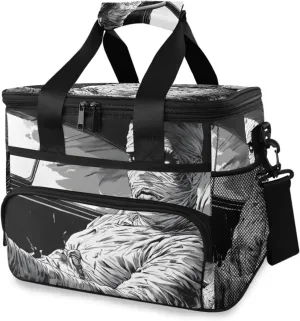 Cooler Bags Insulated Mummy Halloween Print 24 Cans Lunch Bag Portable Leakproof Light Weight for Picnic Camping Party