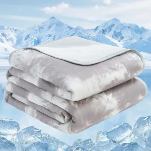 Cooling Comforter Queen Size, Double Sided Cooling Blankets for Hot Sleepers, Soft Breathable Lightweight Summer Cooling Comforter for Night Sweats Absorbs Body HEA