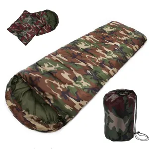 Cotton Camping sleeping bag,15~5degree, envelope style, army or Military or camouflage