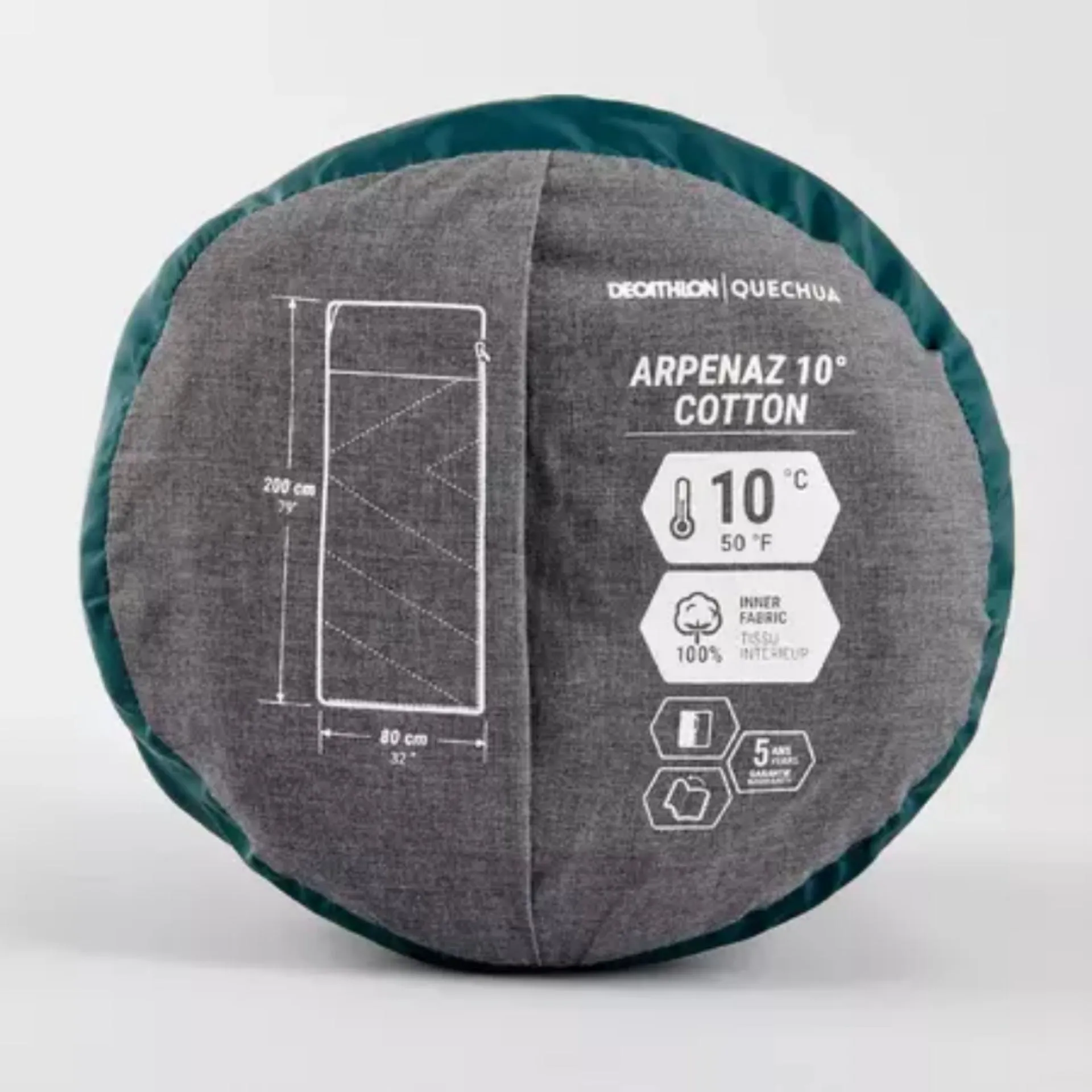 Cotton Sleeping Bag For Camping Arpenaz 10° Cotton