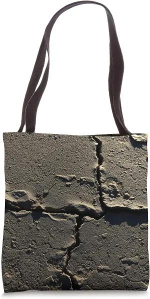 Cracked Terrain Design Tote Bag
