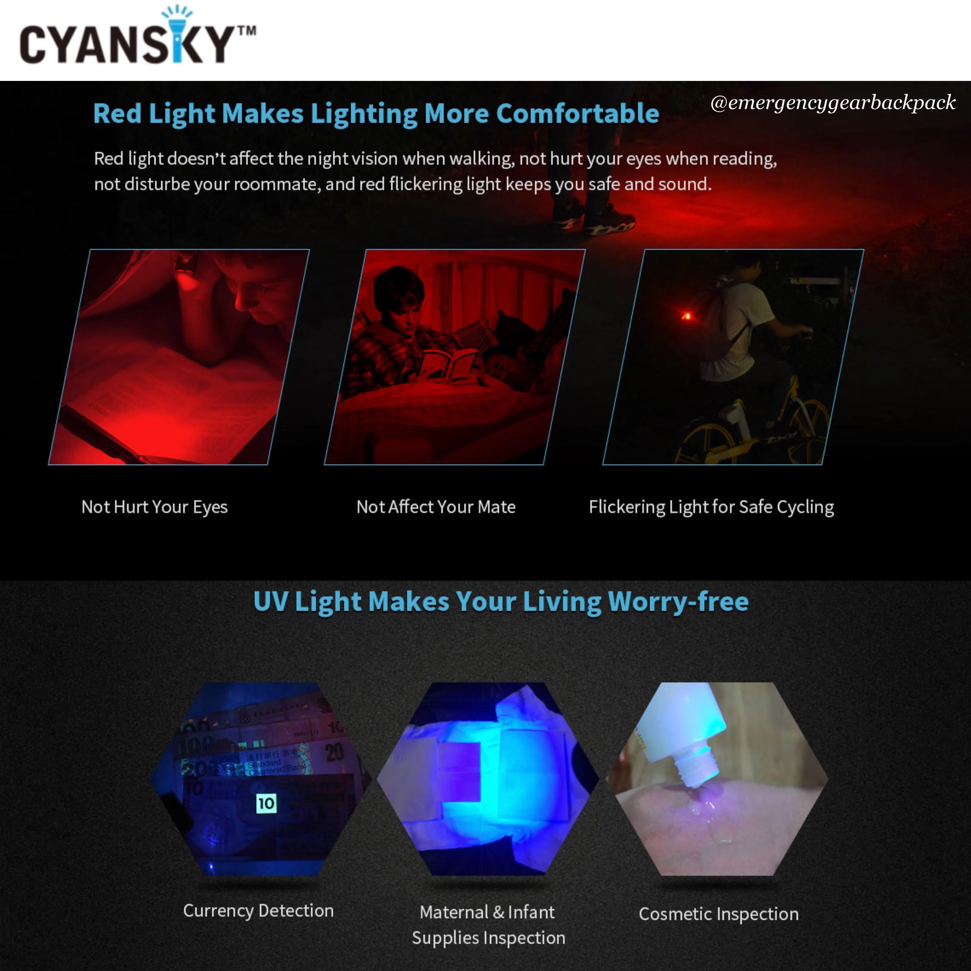 Cyansky M1R Multifunctional Keychain Light