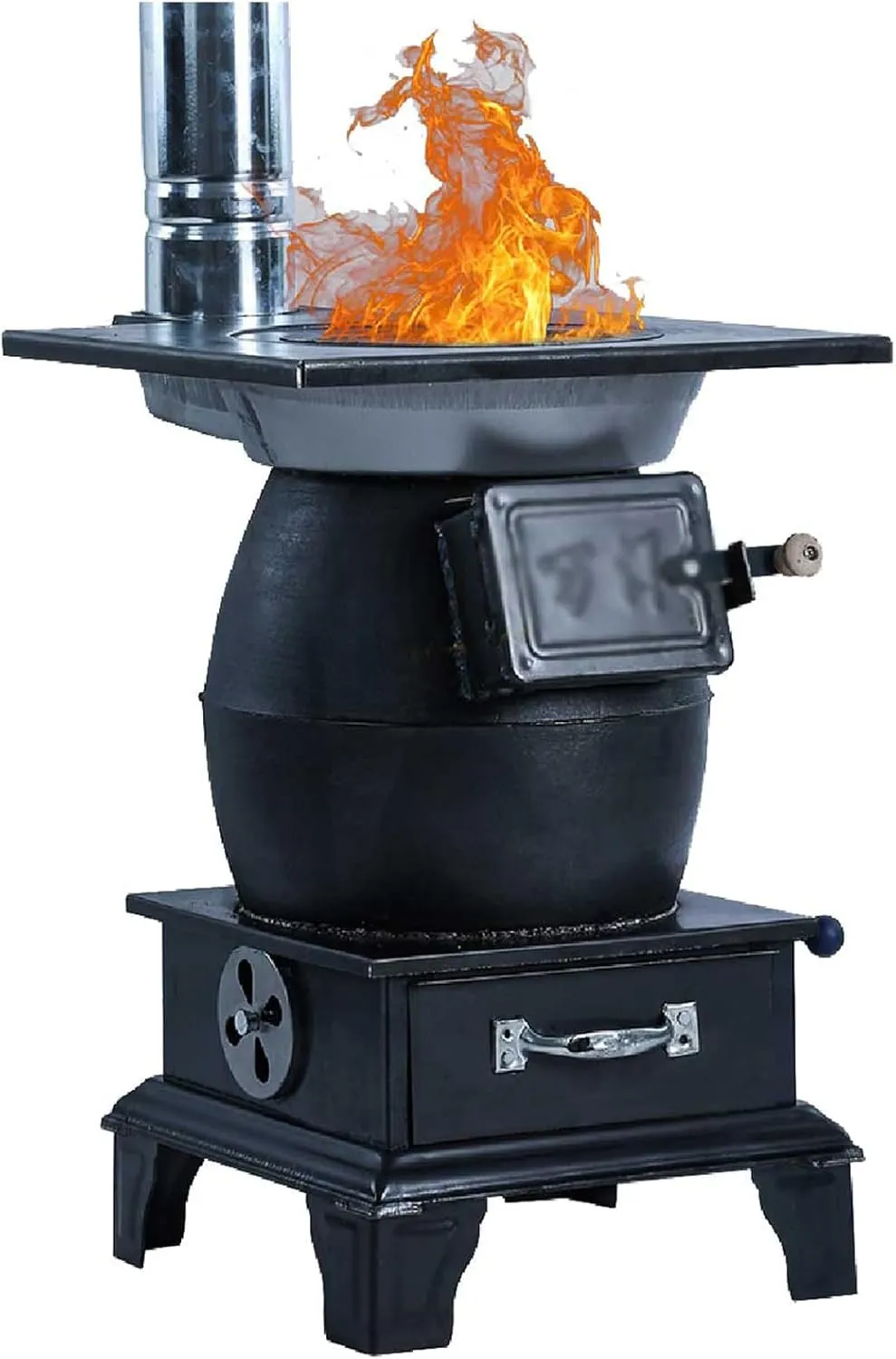 DDSS Indoor Wood-Burning Heating Stove, Thickened Cast Iron Rural Heating Stove, Smokeless Cooker, Energy Power Saving.