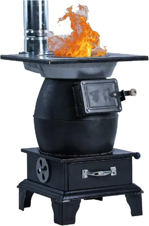DDSS Indoor Wood-Burning Heating Stove, Thickened Cast Iron Rural Heating Stove, Smokeless Cooker, Energy Power Saving.