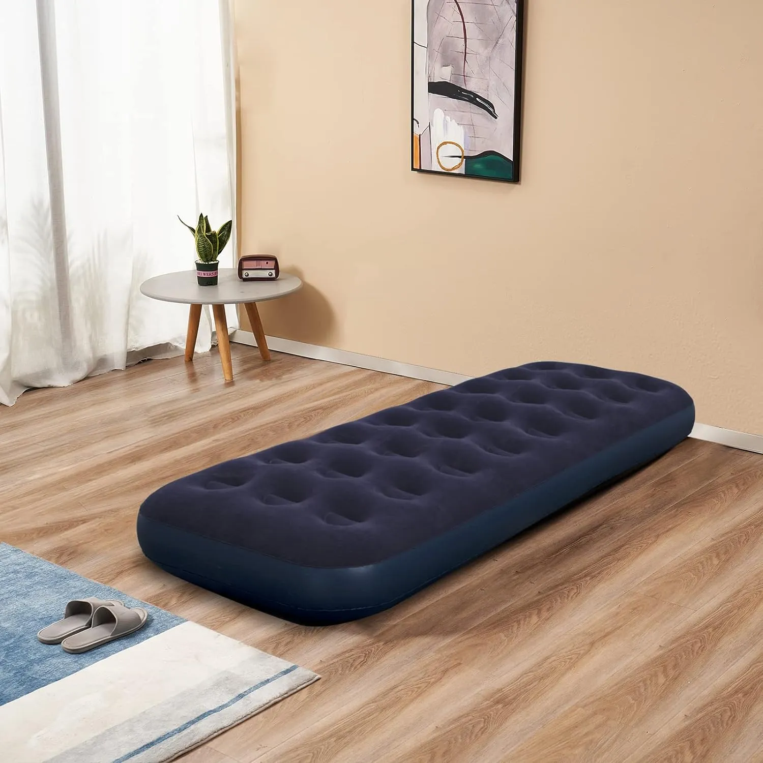 DIMAR GARDEN Single Size Air Mattress Inflatable Camping Bed Sleeping Pad,Include Hand Pump