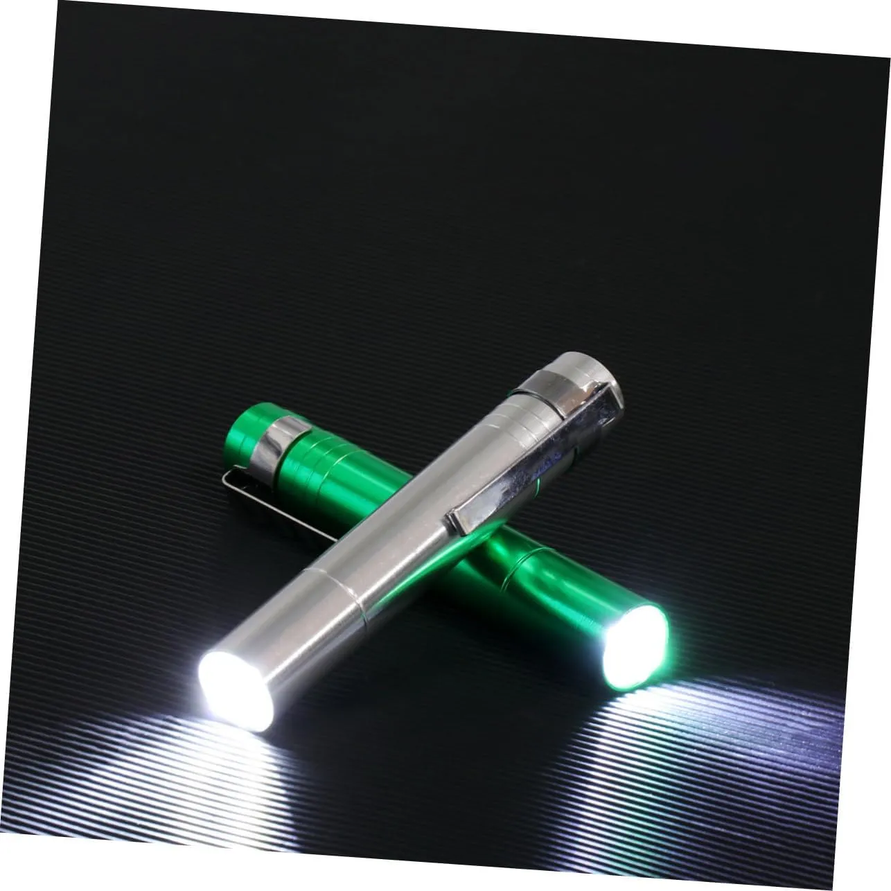 DOITOOL 10 Pcs Handheld Flashlights Pen Flashlight Pocket Torch Small Flashlight Clip-on Fishing