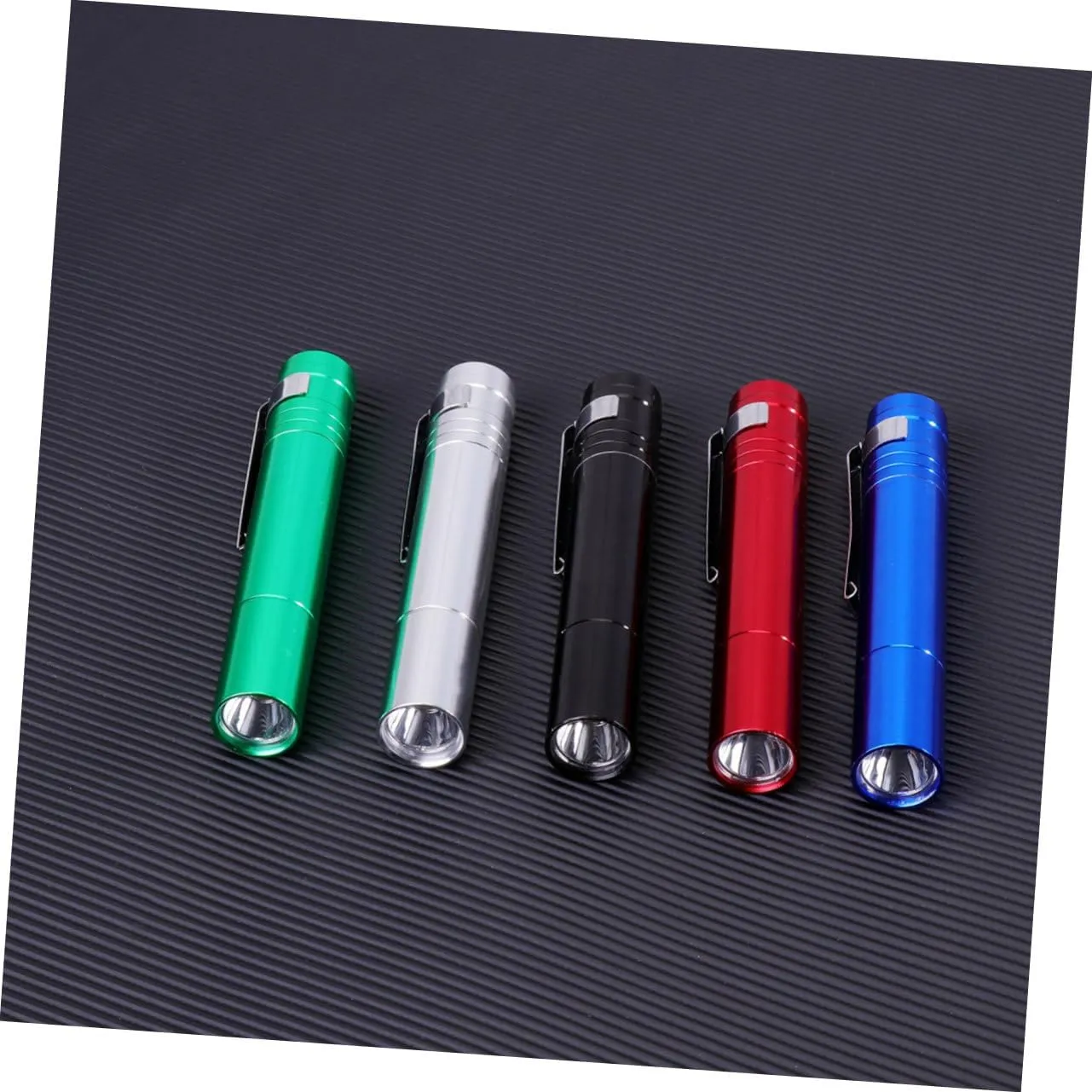 DOITOOL 10 Pcs Handheld Flashlights Pen Flashlight Pocket Torch Small Flashlight Clip-on Fishing