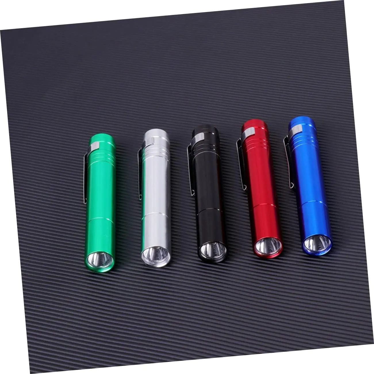 DOITOOL 10 Pcs Handheld Flashlights Pen Flashlight Pocket Torch Small Flashlight Clip-on Fishing