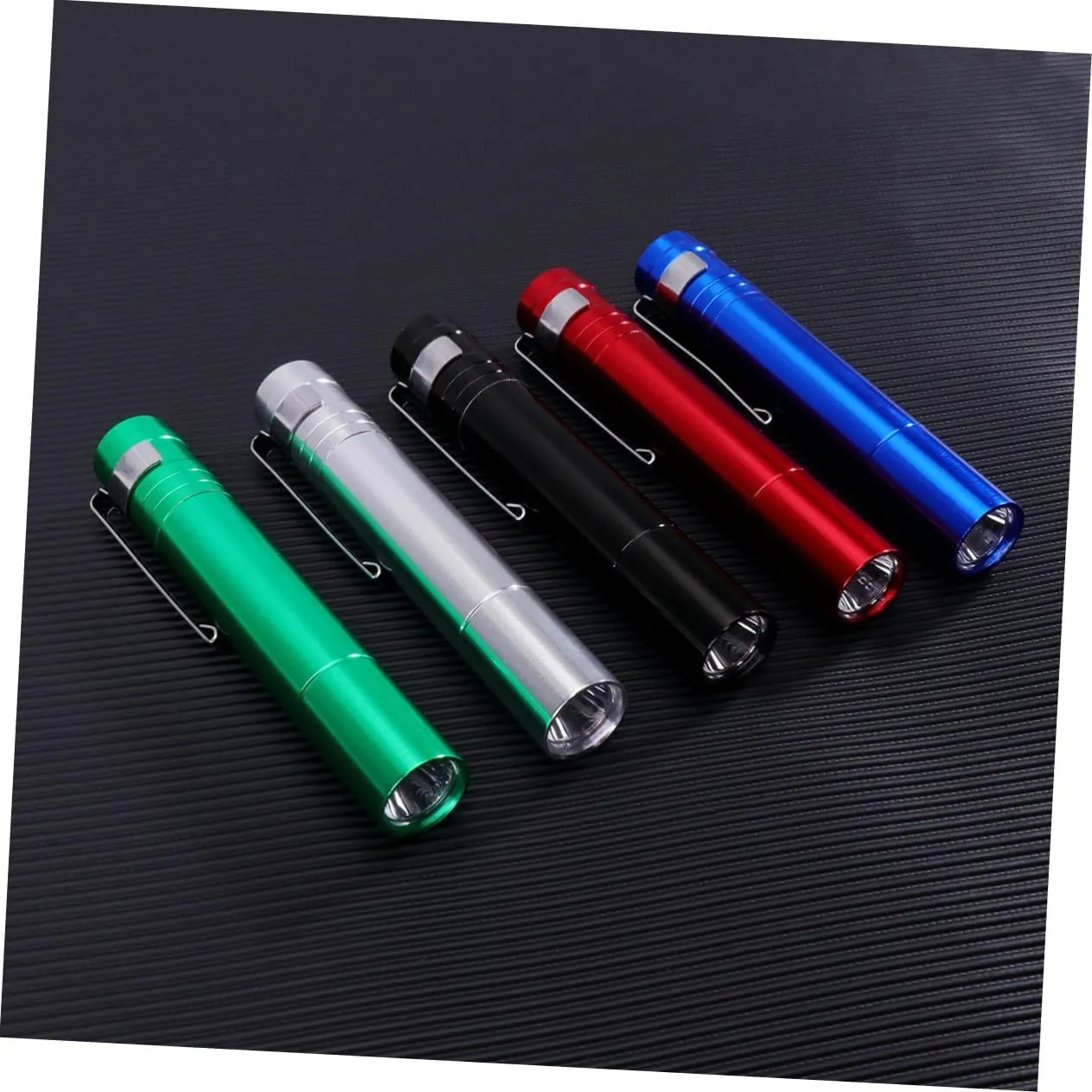 DOITOOL 10 Pcs Handheld Flashlights Pen Flashlight Pocket Torch Small Flashlight Clip-on Fishing