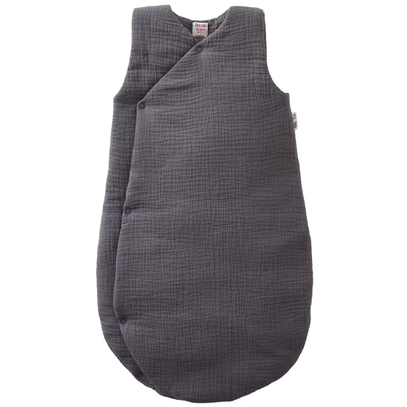 Double Gauze, Kimono sleeping bag in Hazelnut & Dove Gray