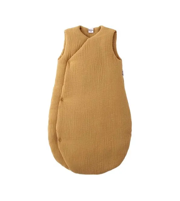 Double Gauze, Kimono sleeping bag in Hazelnut & Dove Gray