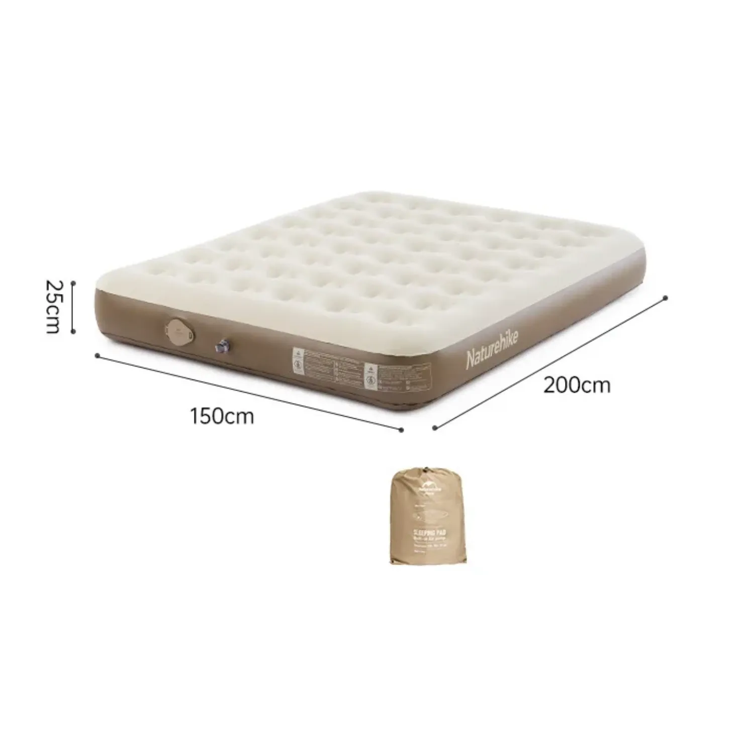 (Double Naturehike Raised Trusted platform Inflatable Pump Built-In PVC Compliance-certified Size) Mattress