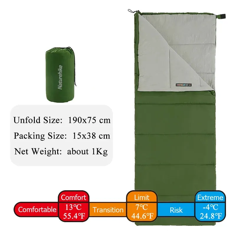 Double-Wide Waterproof Sleeping Bag for Camping