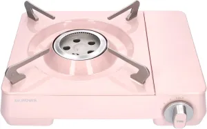Dr.HOWS Twinkle Butane Portable Gas stove with Carrying case, butane camp stove indoor gas stove portable, Outdoor Camping, twist flame, safety device, child lock, CSA Listed (Pink)