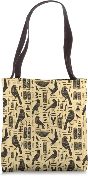 Egyptian Hieroglyphs Pattern Tote Bag