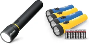 Energizer LED Flashlight Vision PRO, Ultra Bright 1000  Lumens, IPX4 Water Resistant, Aircraft-Grade Aluminum LED Light & EVEREADY LED Flashlights (4-Pack), Bright Flashlights