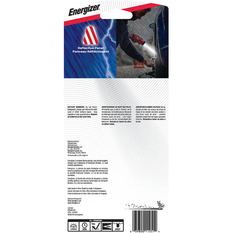 Energizer Weatheready 55 lm Black/Red LED Flashlight AA Battery