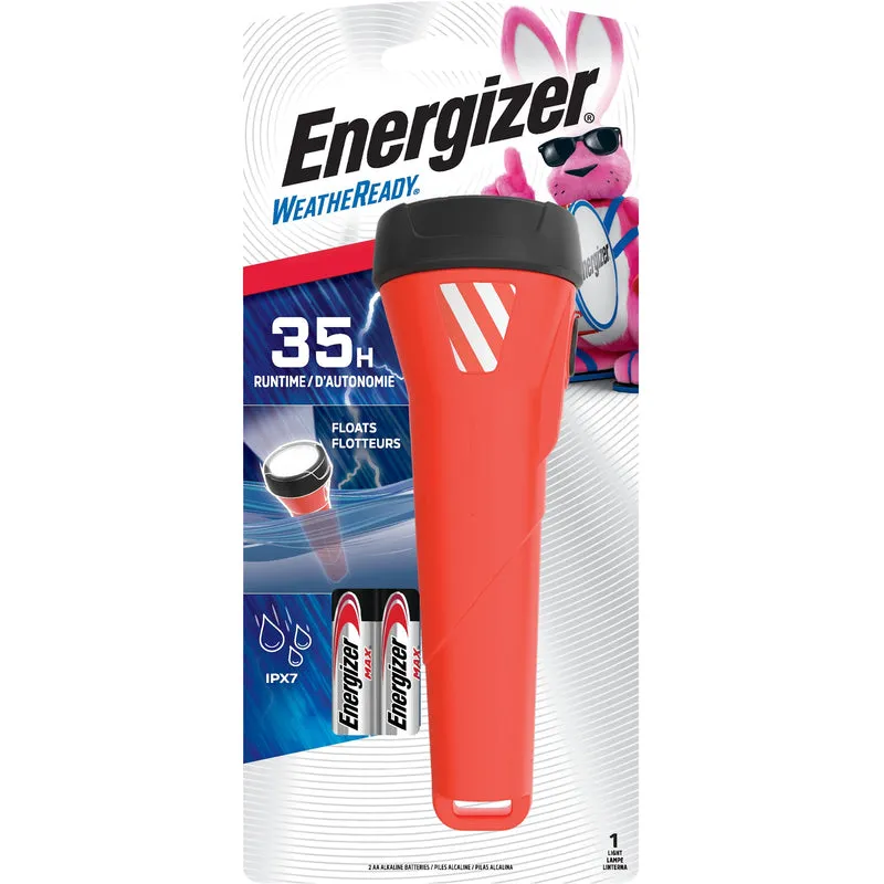Energizer Weatheready 55 lm Black/Red LED Flashlight AA Battery