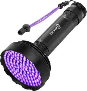 ESCO LITE Blacklight Flashlight 128 LED UV Flashlight, Upgraded Bright 395nm Handheld Ultraviolet Light for Pet Urine Detection, Scorpion Hunting
