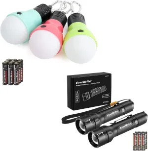 EverBrite 3-Pack Camping Lights 400 Lumens Zoomable Flashlights