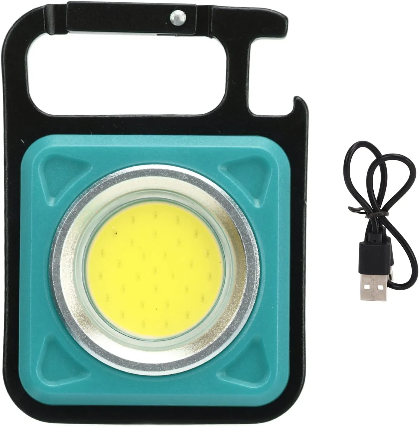 EVTSCAN Mini Keychain LED Lamp 30 COB Rechargeable Flashlight Portable Emergency Work Light 500LM (Blue)