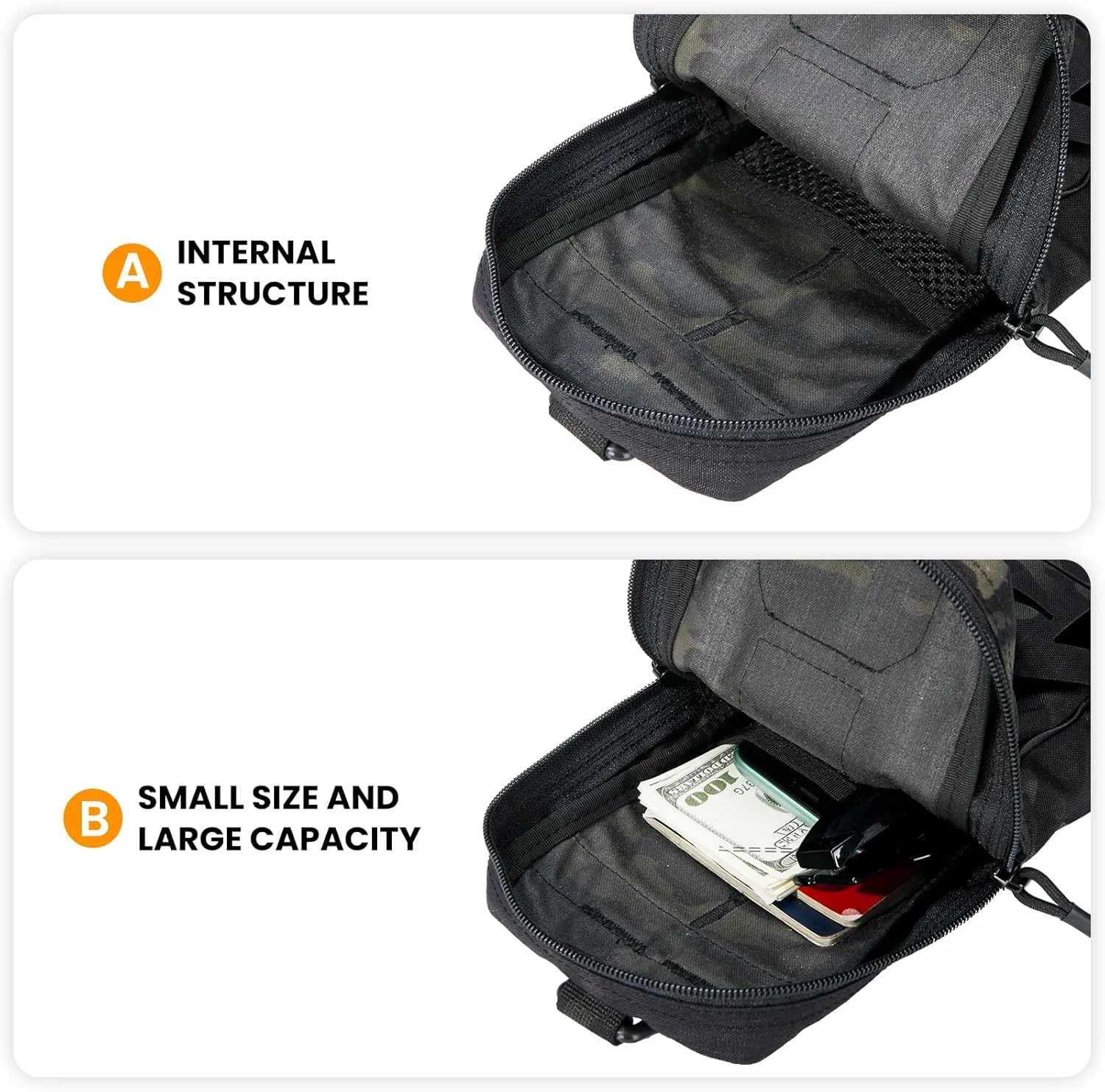 EXCELLENT ELITE SPANKER Tactical EDC Pouch Molle Utility Tool Pouches Gadget Organizer Pocket Waist Belt Bag