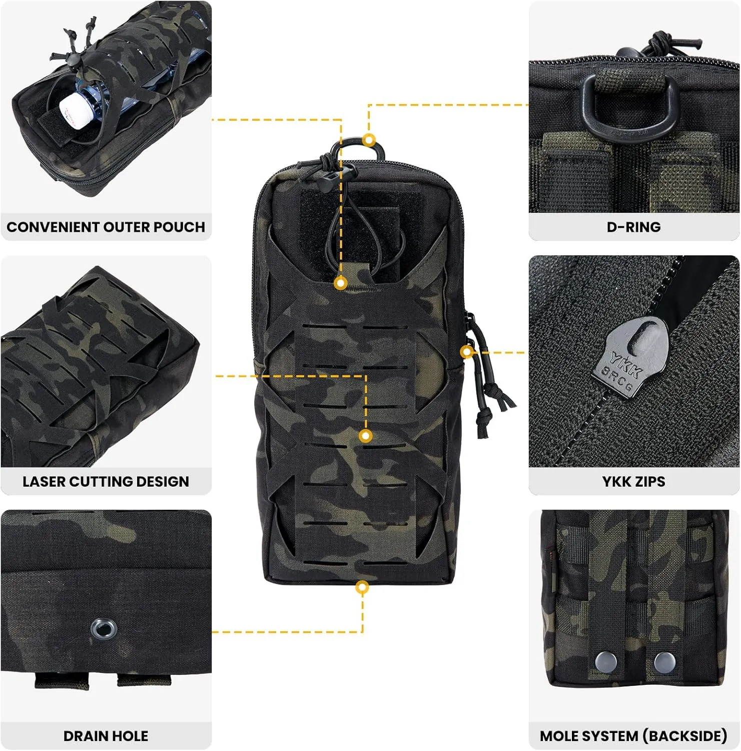 EXCELLENT ELITE SPANKER Tactical EDC Pouch Molle Utility Tool Pouches Gadget Organizer Pocket Waist Belt Bag