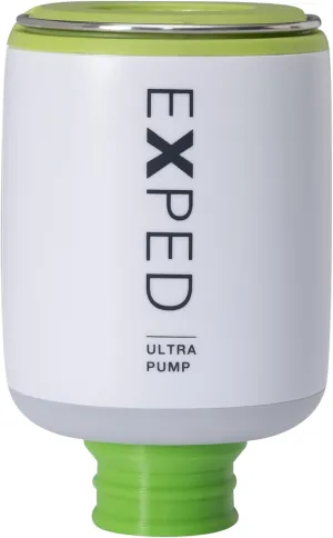Exped Ultra Pump - High Power Portable Electric Air Pump for Camping Pad, Rechargeable Battery with USB-C Port, Camping Gadget, Lichen/White