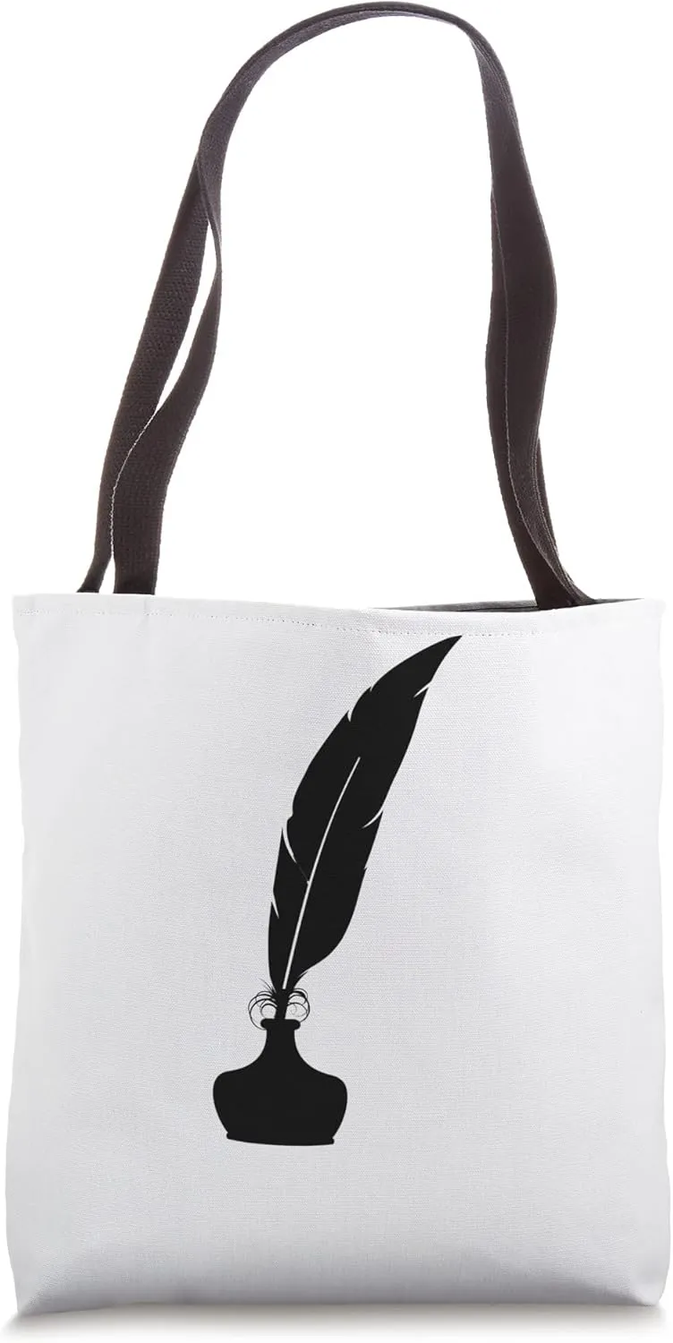 Feather Quill & Inkwell Tote Bag