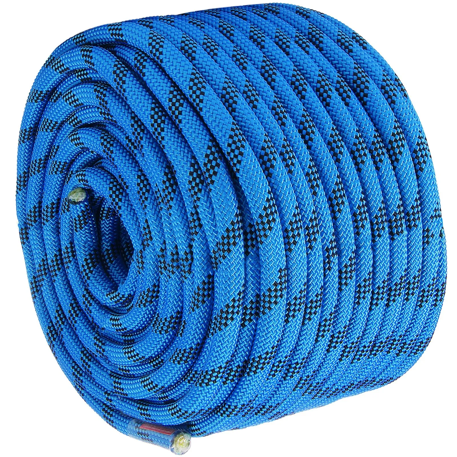 (FINAL PRICES ARE LOWER ON OUR SITE!) VEVOR 12.7mm Static Climbing Rope, 60.9M(200ft) Outdoor Rock Climbing Rope 32KN Breaking Tension, Fiber Rope with Steel Snap Hooks for Escape, Rappelling, Fire Rescue, Blue