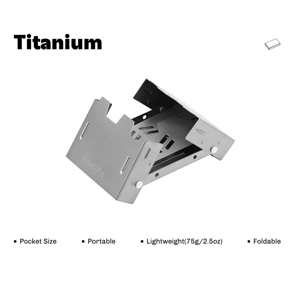 Fire Maple Lotus Titanium Ultralight Solid Alcohol Stove Mini Foldable Camping Hiking Alcohol Burner Alcohol Folding Stove
