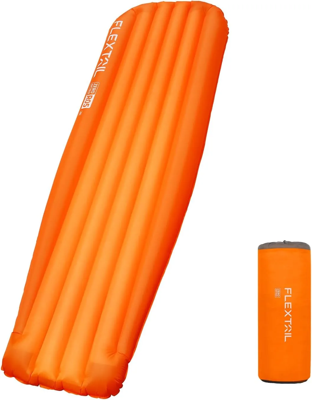 FLEXTAILGEAR Inflatable Sleeping Pad with 6R Value – Ultralight 2.8 Inch Camping Mattress, 4 Seasons Compact Air Mattress for Camping Traveling Backpacking Hiking