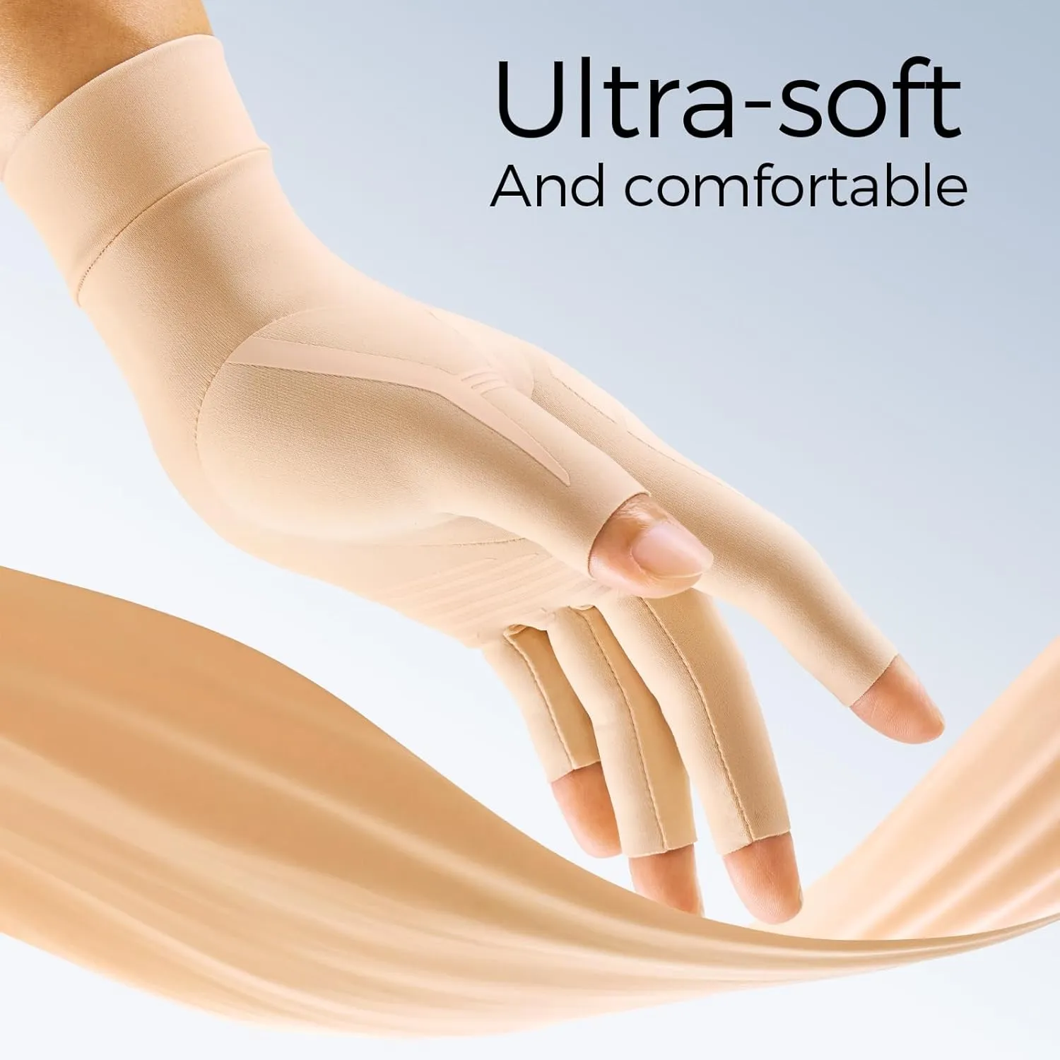 FREETOO Compression Gloves Women Men for Carpal Tunnel, Arthritis Gloves for Women for Pain, Carpal Tunnel Relief Gloves with Grip for Sleeping, Typing, Work, Nerve Pain, Circulation, Edema Skin M