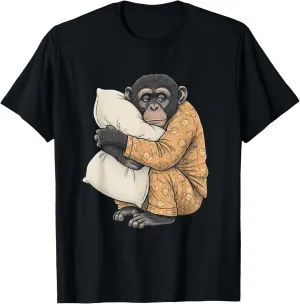 Funny Sleepy Bonobo Monkey Pajama T-Shirt