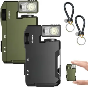 G5 Edc Flashlight Rechargeable, 3 Modes 400 Lumens Dual Light Sources Mini Flashlight with Rgb Light,180°rotation,Ip68 Waterproof, Portable Magnetic Flashlights Keychain for Outdoor Emergency (2pcs-c)