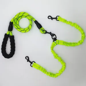 Green Pet Double-Ended Rope   1.5M Leash - Easy to walk two dogs, tangle-free design