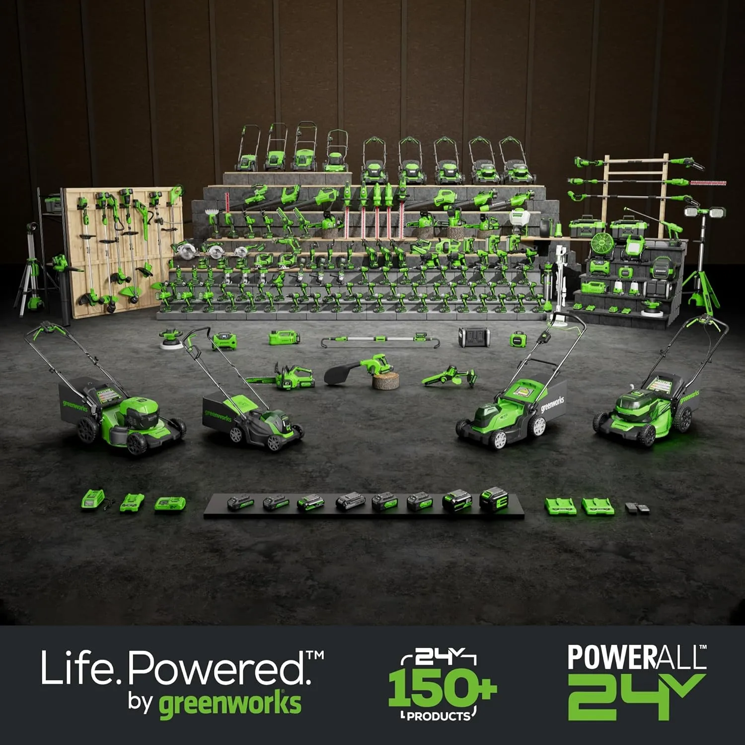Greenworks 24V Brushless 1/2" Hammer Drill (530 in-lbs.) 2.0Ah Battery and Charger Included, DDG402
