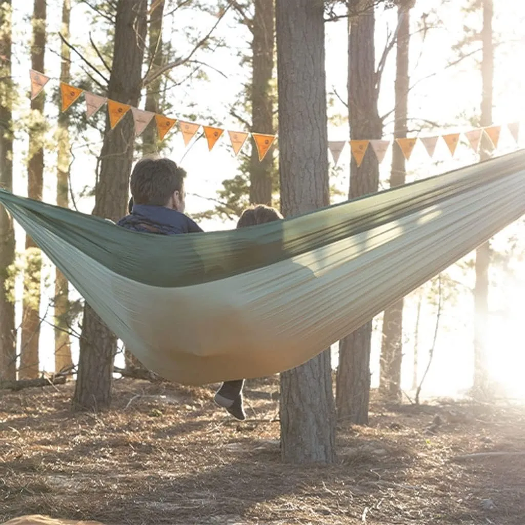 Hammocks Camping Hammock Single Or Double Sized Indoor & Outdoor Hammocks with Storage Bag Camping Accessories, 290*148cm, Grey