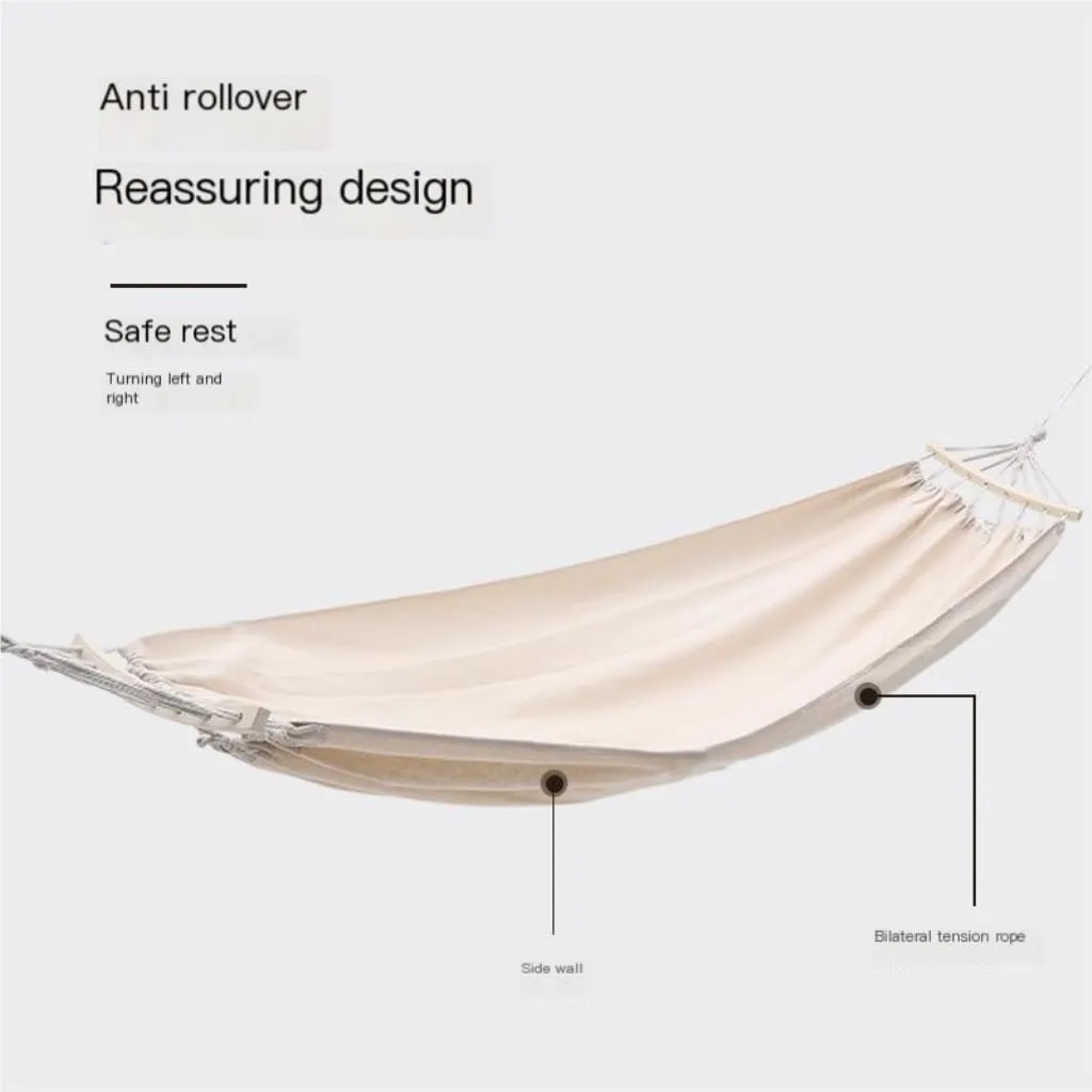 Hammocks Hammock Outdoor Camping Swing Camping Single Double Adult Sleeping Anti-Rollover Thickened Hanging Chair Camping Hammocks(White,Small)
