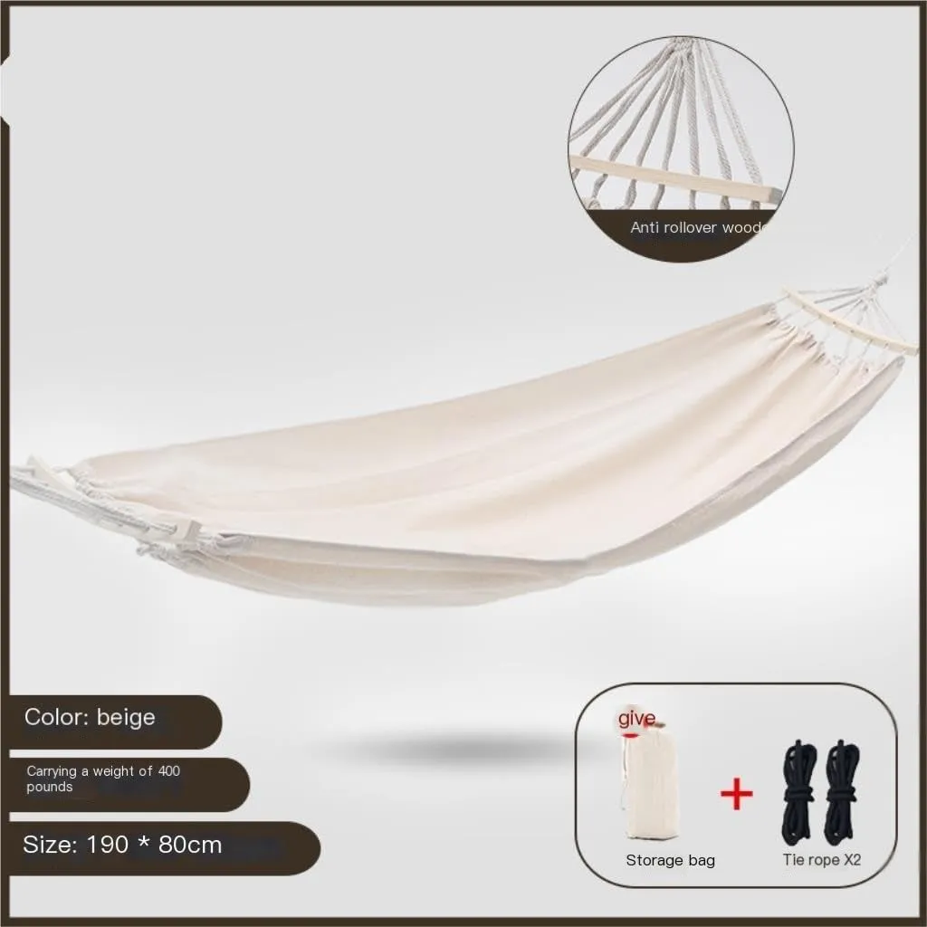 Hammocks Hammock Outdoor Camping Swing Camping Single Double Adult Sleeping Anti-Rollover Thickened Hanging Chair Camping Hammocks(White,Small)