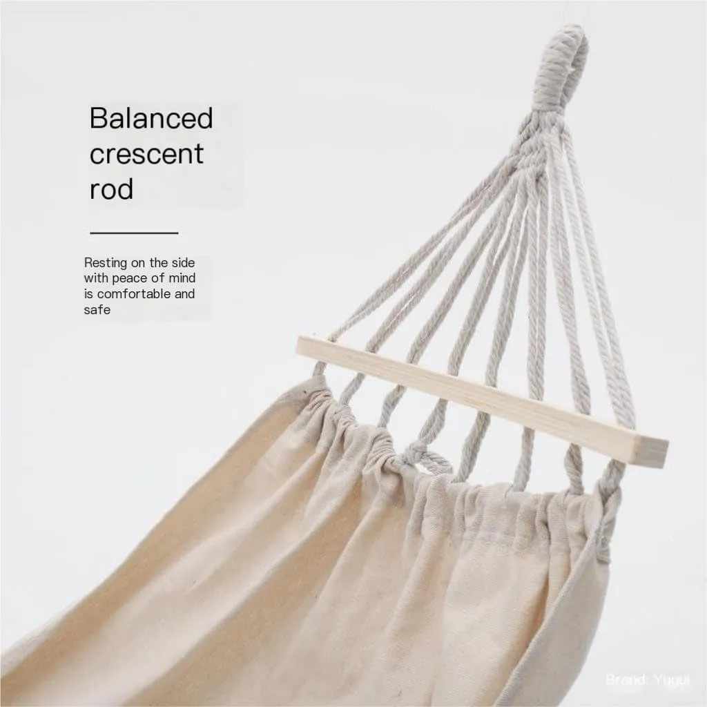 Hammocks Hammock Outdoor Camping Swing Camping Single Double Adult Sleeping Anti-Rollover Thickened Hanging Chair Camping Hammocks(White,Small)