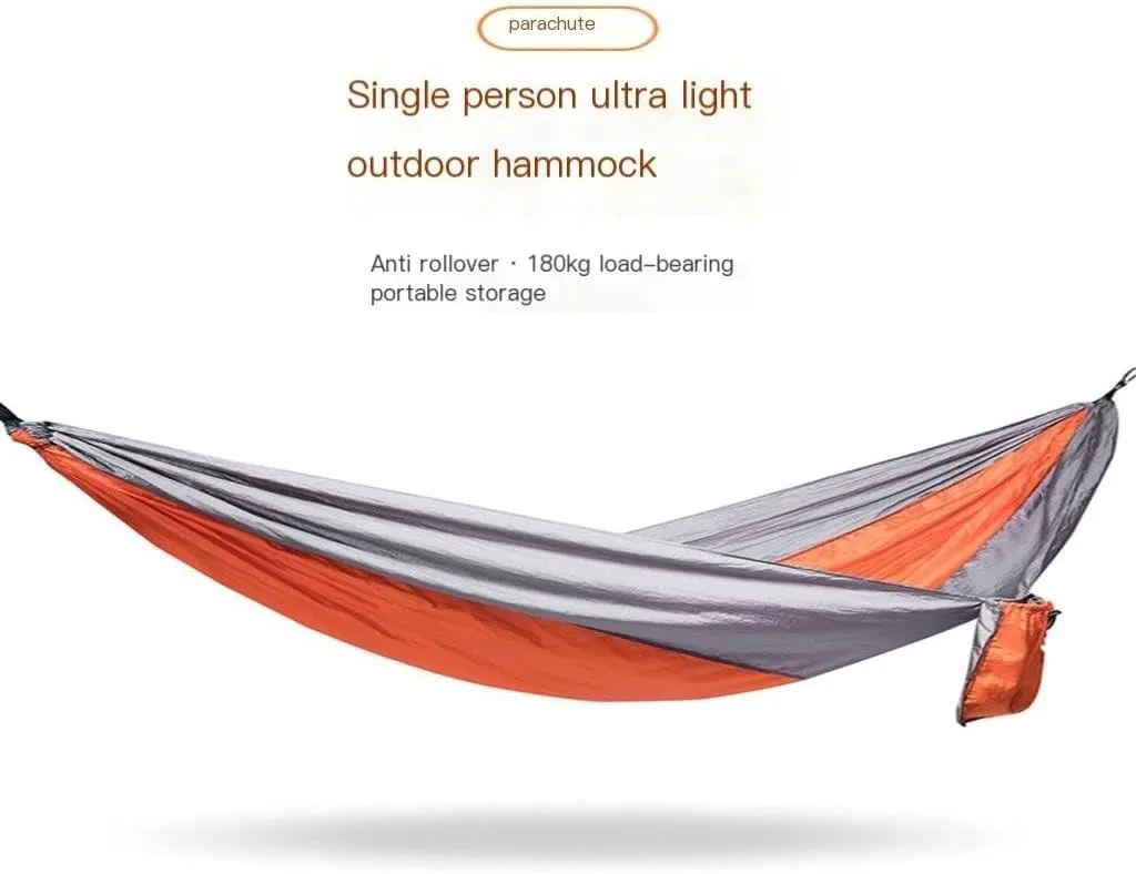 Hamock Outdoor Camping Thick Canvas Hammock Outdoor Swing Home Single Double Dormitory Sleeping Student Anti-Rollover Hanmock(C)