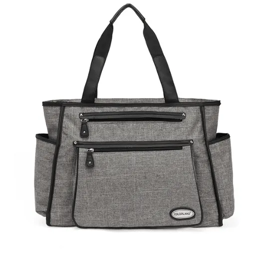 Hand-carrying Mummy bag, shoulder bag, striped fashion mother-in-law multi-function Mummy bag