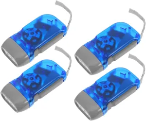 Hand Crank Led Flashlight 3 Bright Modes Portable Emergency Tool Camping Hiking and Girls Crank Torch Manual Power for Outdoor