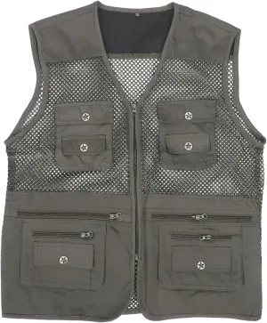 Happyyami Multi-pockets Outdoor Vest for Camping Fly Fishing Breathable Mesh Design for Hiking Photography Versatile Storage for Navigation Supplies