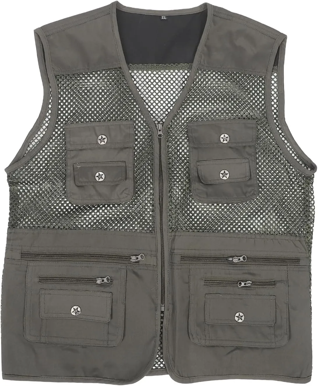 Happyyami Multi-pockets Outdoor Vest for Camping Fly Fishing Breathable Mesh Design for Hiking Photography Versatile Storage for Navigation Supplies