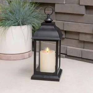 Hazel Lantern with Flameless Candle