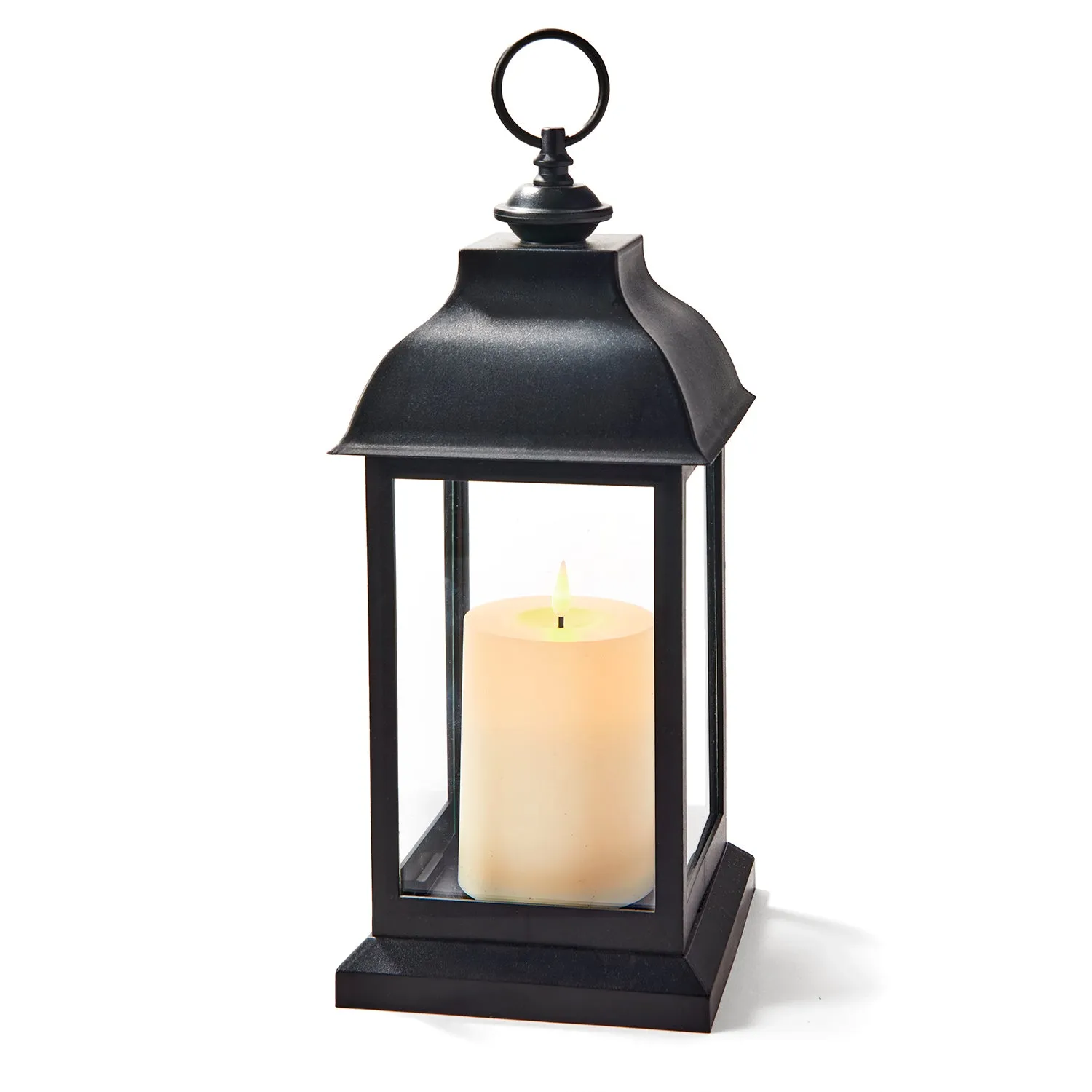 Hazel Lantern with Flameless Candle