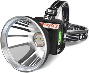 Headlight Strong Light Charging Head-Mounted Flashlight Led Outdoor Yellow Light Xenon Miner's Lamp Long World Life