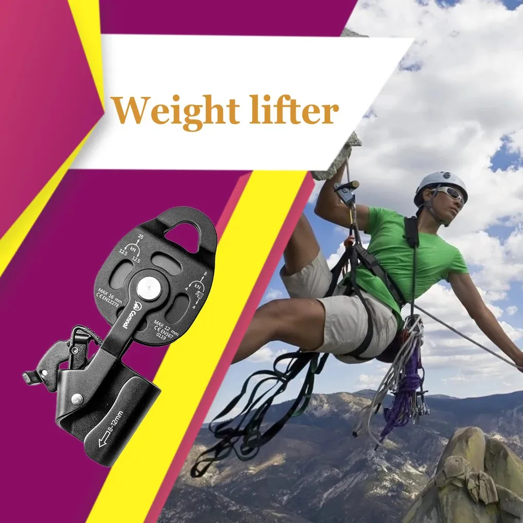 Heavy-Duty Climbing Pulley – Professional Ascender for Rock Climbing, Rescue & High-Altitude Transport